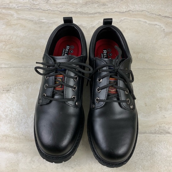 black skechers mens work shoes